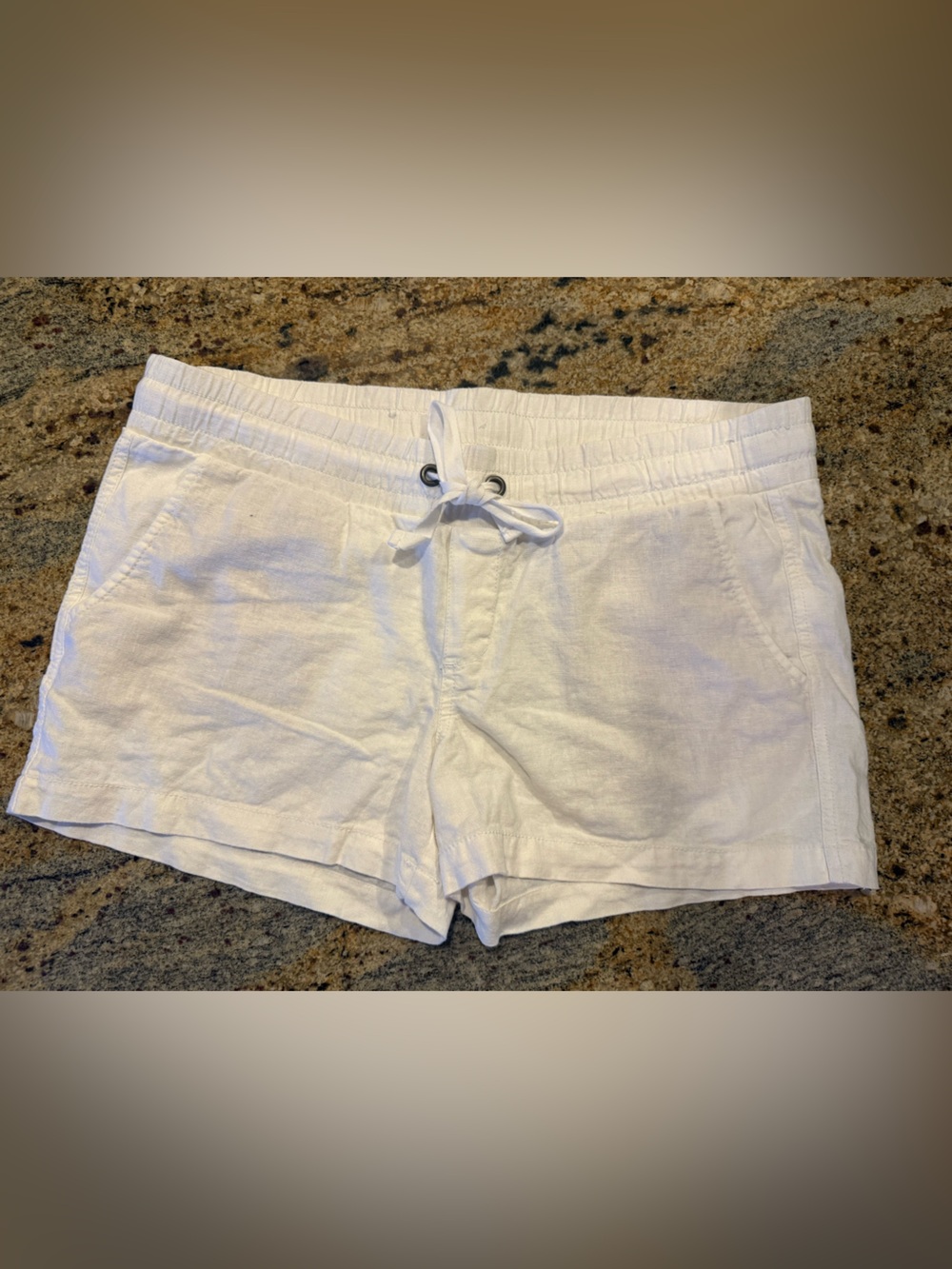 Old Navy White Drawstring Shorts